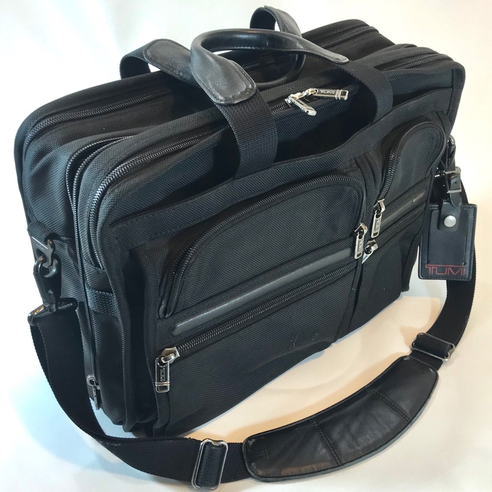 Tumi Black Balistic Nylon Laptop Bag Case “17
